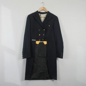 Kentucky Shadbelly Dressage Riding Coat Jacket 84 Double Breasted Gold Navy